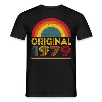 Vintage Original 1979 Cadeau pour 43ème anniversaire - T-shirt homme - noir - Devant - AI Model Male 178 light (178cm)