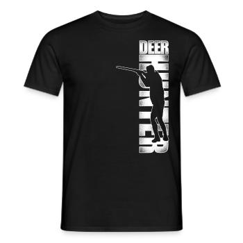 Buck Deer Hunting Hunter Vintage - Men's T-Shirt - black - Front - AI Model Male 178 light (178cm)