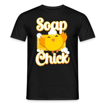 Soap Making Crafting Chicken Soap - Männer T-Shirt - Schwarz - Vorne - AI Model Male 178 light (178cm)
