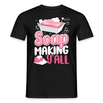 Soap Making Crafting Soap Making - Men's T-Shirt - black - Front - AI Model Male 178 light (178cm)