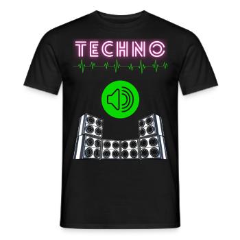 Ihr wisst wie es ist . TECHNO lebt man - Männer T-Shirt - Schwarz - Vorne - AI Model Male 178 light (178cm)