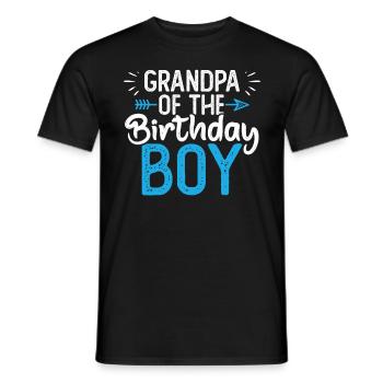Grandpa Of The Birthday Boy - Men's T-Shirt - black - Front - AI Model Male 178 light (178cm)