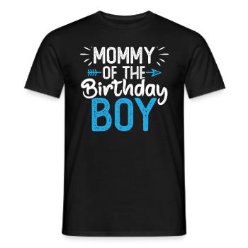 Mommy Of The Birthday Boy - Men's T-Shirt - black - Front - AI Model Male 178 light (178cm)