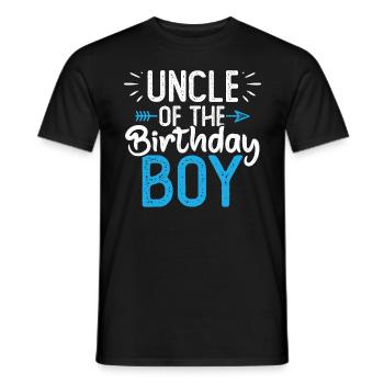 Uncle Of The Birthday Boy - Men's T-Shirt - black - Front - AI Model Male 178 light (178cm)