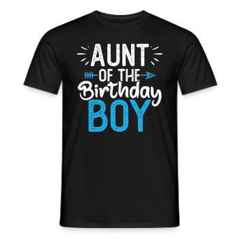 Aunt Of The Birthday Boy - Men's T-Shirt - black - Front - AI Model Male 178 light (178cm)