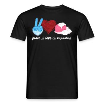 Soap Making Crafting Peace Love - Men's T-Shirt - black - Front - AI Model Male 178 light (178cm)