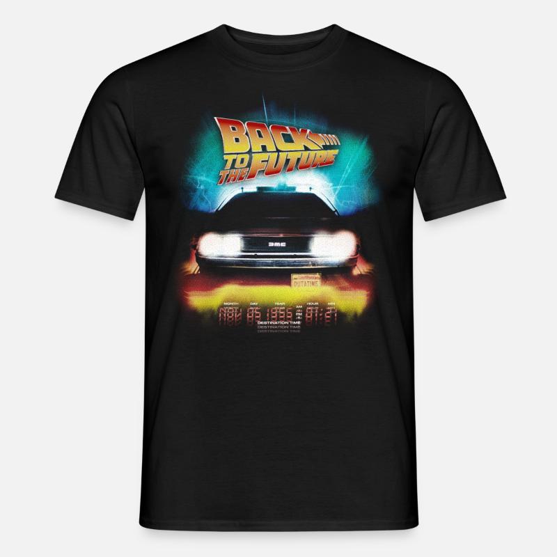 Tilbage til fremtiden Destination Time Delorean - T-shirt herr - svart