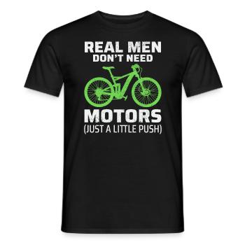 E-Bike Vélo électrique Vélo Cyclisme Biker VTT - T-shirt homme - noir - Devant - AI Model Male 178 light (178cm)