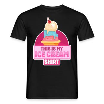 Cornet de crème glacée C’est ma glace - T-shirt homme - noir - Devant - AI Model Male 178 light (178cm)
