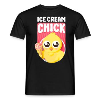 Crème glacée Cône de poulet Crème glacée - T-shirt homme - noir - Devant - AI Model Male 178 light (178cm)