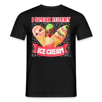Ice Cream Cone Popsicle I Speak - Männer T-Shirt - Schwarz - Vorne - AI Model Male 178 light (178cm)