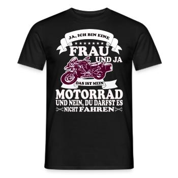 Motorrad Motorradfahrerin Biker Feuerstuhl Bike - Männer T-Shirt - Schwarz - Vorne - AI Model Male 178 light (178cm)
