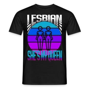 Lesbienne - T-shirt homme - noir - Devant - AI Model Male 178 light (178cm)