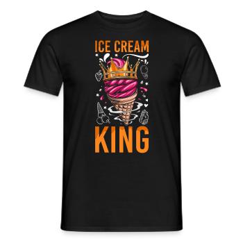 Crème glacée Cone Crown Crème glacée - T-shirt homme - noir - Devant - AI Model Male 178 light (178cm)