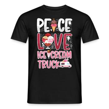 Crème glacée Camion de crème glacée Van Cone - T-shirt homme - noir - Devant - AI Model Male 178 light (178cm)