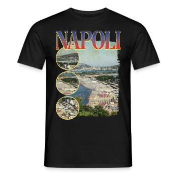 Neapel Napoli Italien Stadt Skyline Urlaub Liebe - Männer T-Shirt - Schwarz - Vorne - AI Model Male 178 light (178cm)