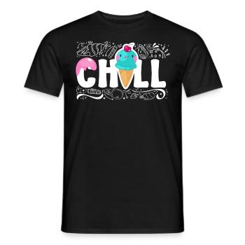Ice Cream Cone Chill - Männer T-Shirt - Schwarz - Vorne - AI Model Male 178 light (178cm)