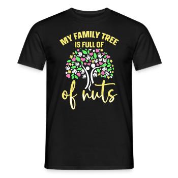My Family Tree Full Of Nuts Funny Family Tree - Men's T-Shirt - black - Front - AI Model Male 178 light (178cm)