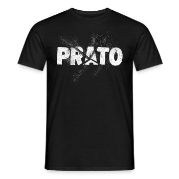 Prato Italie City Font Grunge Skyline - T-shirt homme - noir - Devant - AI Model Male 178 light (178cm)