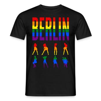 Berlin - Men's T-Shirt - black - Front - AI Model Male 178 light (178cm)