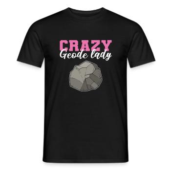 Crazy Geode Lady Géologie Minéraux Géologue - T-shirt homme - noir - Devant - AI Model Male 178 light (178cm)