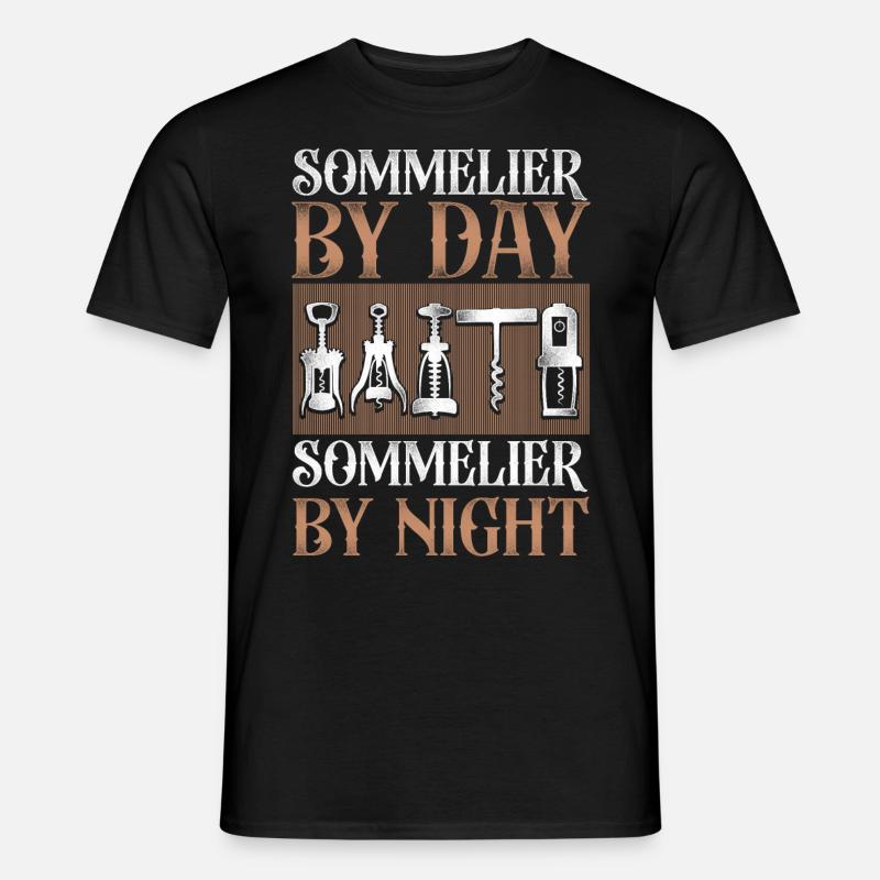 Sommelier Wine Drinking Tasting - Männer T-Shirt - Schwarz