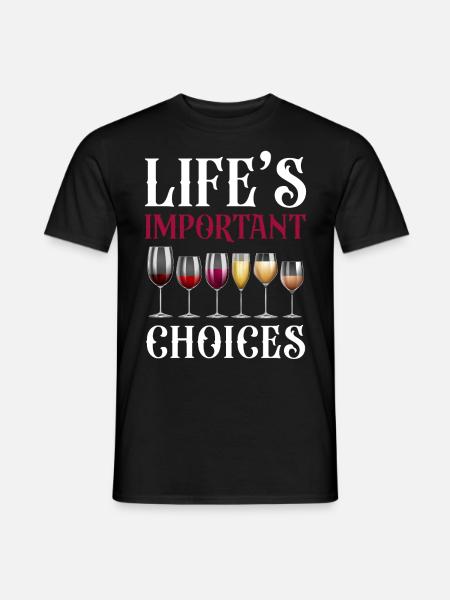Sommelier Wine Drinking Tasting - Men's T-Shirt - black