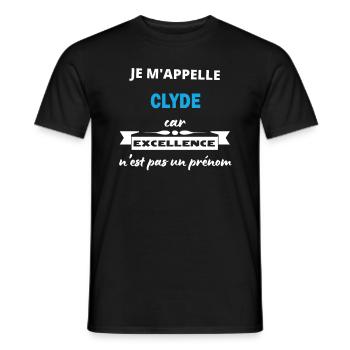 Je m'appelle excellence Clyde - T-shirt homme - noir - Devant - AI Model Male 178 light (178cm)