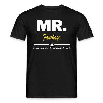 MR. souvent imité, jamais égalé Fauchage - T-shirt homme - noir - Devant - AI Model Male 178 light (178cm)