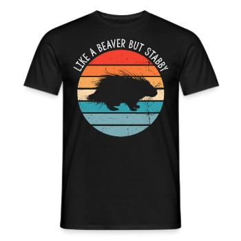 Stachelschweine Designs für Tierliebhaber Nagetier - Männer T-Shirt - Schwarz - Vorne - AI Model Male 178 light (178cm)
