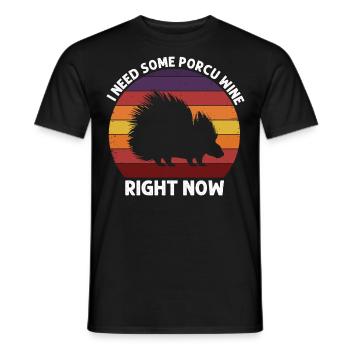 Stachelschweine Designs für Tierliebhaber Nagetier - Männer T-Shirt - Schwarz - Vorne - AI Model Male 178 light (178cm)