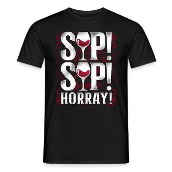 Dégustation de vin de sommelier - T-shirt homme - noir - Devant - AI Model Male 178 light (178cm)