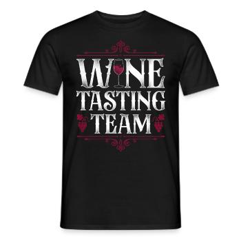 Dégustation de vin de sommelier - T-shirt homme - noir - Devant - AI Model Male 178 light (178cm)