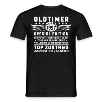 Oldtimer Jahrgang 1997 25. Geburtstag Geschenk Fun - Männer T-Shirt - Schwarz - Vorne - AI Model Male 178 light (178cm)