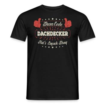 Dieser Coole Dachdecker Geschenk Kollegen Spruch - Männer T-Shirt - Schwarz - Vorne - AI Model Male 178 light (178cm)