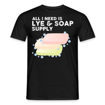 Conception de fabrication de savon pour les conceptions de fabricants de savon - T-shirt homme - noir - Devant - AI Model Male 178 light (178cm)