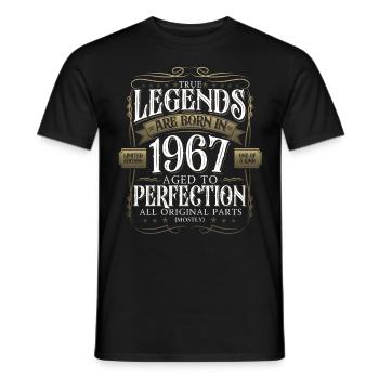 Légende 1967 55ème Anniversaire Cadeau Hommes Drôle - T-shirt homme - noir - Devant - AI Model Male 178 light (178cm)