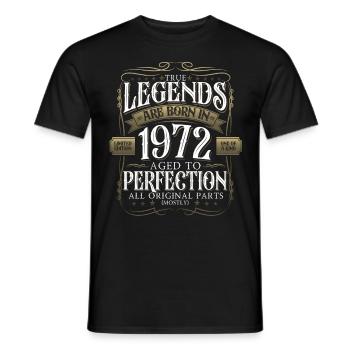 Légende 1972 50ème Anniversaire Cadeau Hommes Drôle - T-shirt homme - noir - Devant - AI Model Male 178 light (178cm)