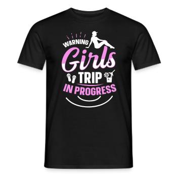 Girls Trip in Progress Vacances Girls Weekend - T-shirt homme - noir - Devant - AI Model Male 178 light (178cm)