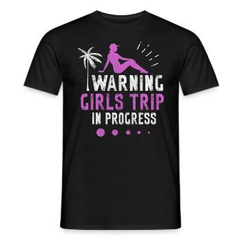 Girls Trip in Progress Vacances Girls Weekend - T-shirt homme - noir - Devant - AI Model Male 178 light (178cm)