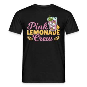 Pink Lemonade Crew Lemonde Stand Lemon Juice Boss - T-shirt homme - noir - Devant - AI Model Male 178 light (178cm)