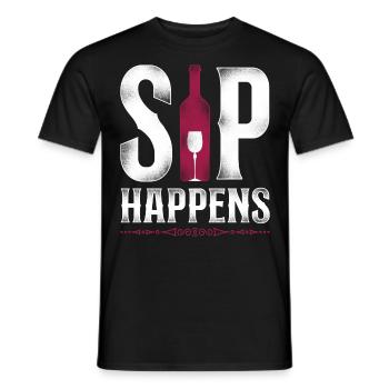 Sommelier Wine Drinking Tasting - Männer T-Shirt - Schwarz - Vorne - AI Model Male 178 light (178cm)