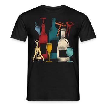 Sommelier Wine Drinking Tasting - Männer T-Shirt - Schwarz - Vorne - AI Model Male 178 light (178cm)