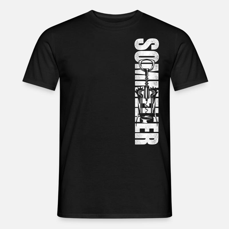 Sommelier Wine Drinking Tasting - Männer T-Shirt - Schwarz