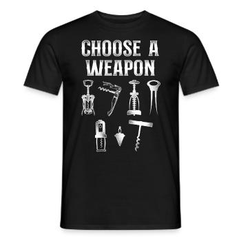 Dégustation de vin de sommelier - T-shirt homme - noir - Devant - AI Model Male 178 light (178cm)