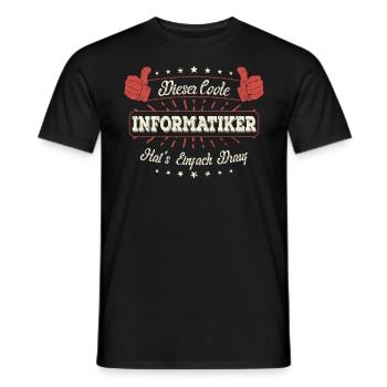 Dieser Coole Informatiker Geschenk Kollegen Spruch - Männer T-Shirt - Schwarz - Vorne - AI Model Male 178 light (178cm)