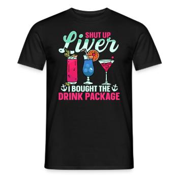 J’ai acheté le forfait boisson Fun Cruise - T-shirt homme - noir - Devant - AI Model Male 178 light (178cm)