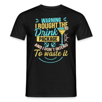 J’ai acheté le forfait boisson Cruise Holiday - T-shirt homme - noir - Devant - AI Model Male 178 light (178cm)