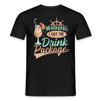 J’ai acheté le forfait boisson Cruise Holiday - T-shirt homme - noir - Devant - AI Model Male 178 light (178cm)