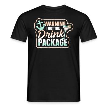 J’ai acheté le forfait boisson Cruise Holiday - T-shirt homme - noir - Devant - AI Model Male 178 light (178cm)
